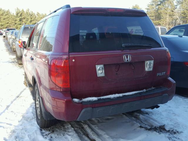 2HKYF18493H562940 - 2003 HONDA PILOT EX RED photo 3