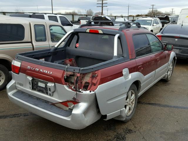 4S4BT61C137105407 - 2003 SUBARU BAJA RED photo 4