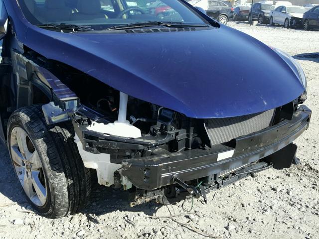 5NPDH4AE8DH437846 - 2013 HYUNDAI ELANTRA GL BLUE photo 9