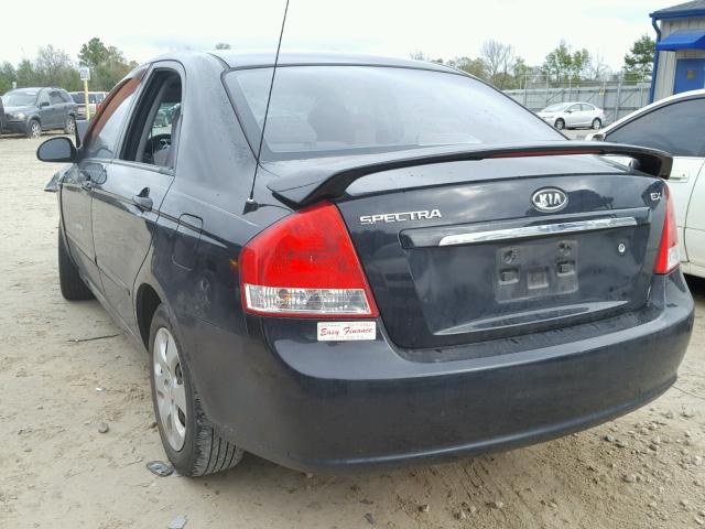 KNAFE121885541137 - 2008 KIA SPECTRA EX BLACK photo 3