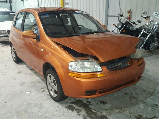 KL1TD62635B497022 - 2005 CHEVROLET AVEO BASE ORANGE photo 1