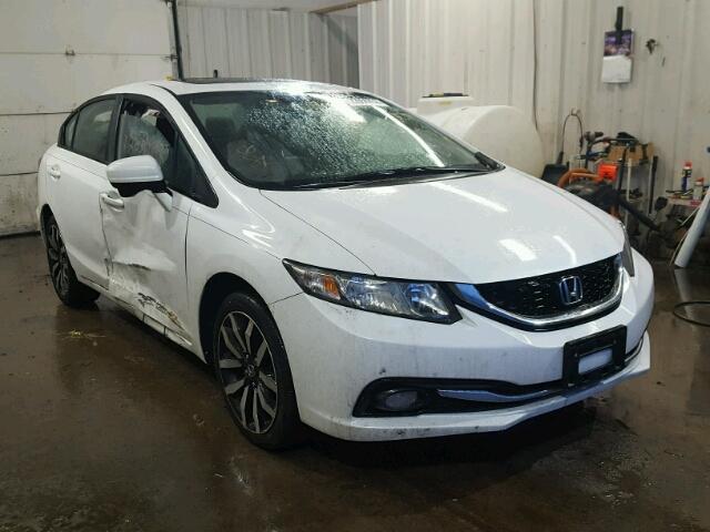 19XFB2F95EE206175 - 2014 HONDA CIVIC EXL WHITE photo 1