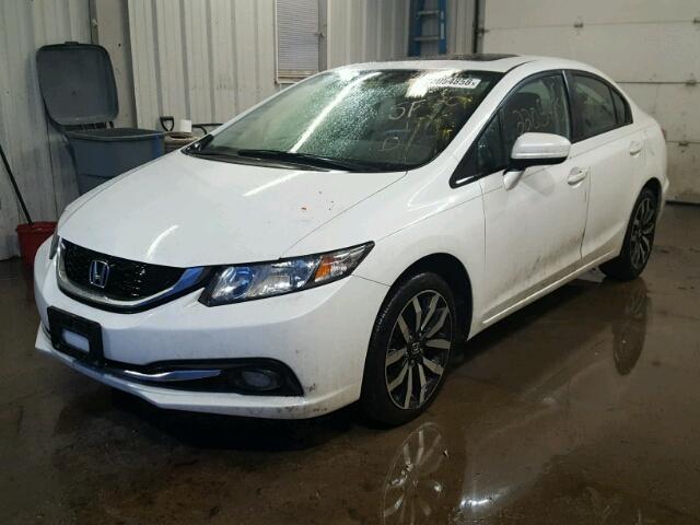 19XFB2F95EE206175 - 2014 HONDA CIVIC EXL WHITE photo 2