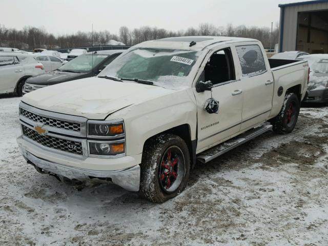 3GCUKSECXEG230934 - 2014 CHEVROLET SILVERADO WHITE photo 2