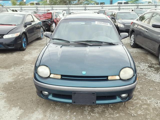 3B3ES67C1TT247510 - 1996 DODGE NEON SPORT GREEN photo 9