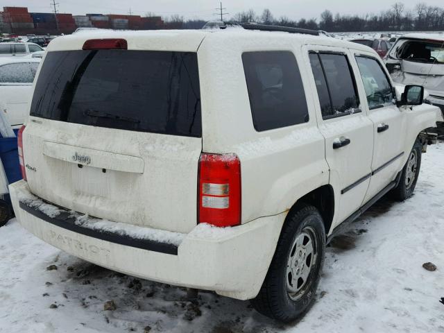 1J8FF28WX7D336098 - 2007 JEEP PATRIOT SP WHITE photo 4