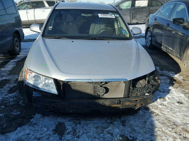 5NPET46C69H526008 - 2009 HYUNDAI SONATA GLS SILVER photo 9