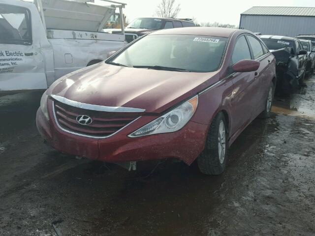 5NPEB4AC6EH835854 - 2014 HYUNDAI SONATA GLS MAROON photo 2