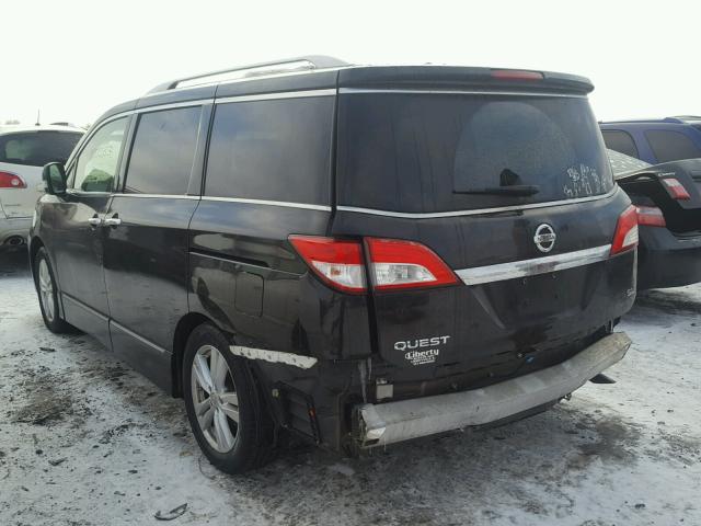 JN8AE2KP3B9007815 - 2011 NISSAN QUEST S BLACK photo 3