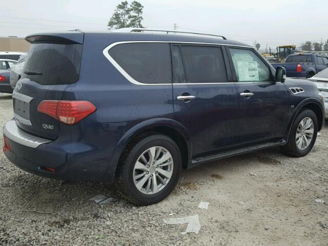 JN8AZ2NF8H9644635 - 2017 INFINITI QX80 BASE BLUE photo 4