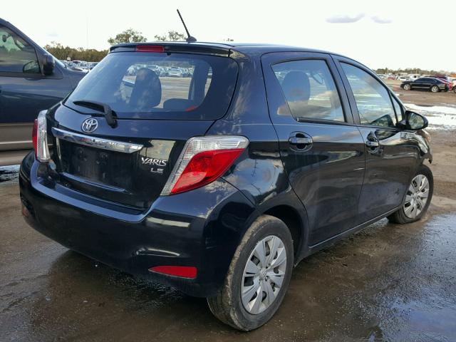 VNKKTUD32EA001560 - 2014 TOYOTA YARIS BLACK photo 4