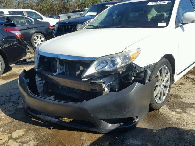 4T1BK3DB6BU431921 - 2011 TOYOTA AVALON BAS WHITE photo 9