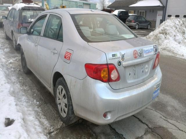 2T1BU4EE1AC328172 - 2010 TOYOTA COROLLA BA SILVER photo 3