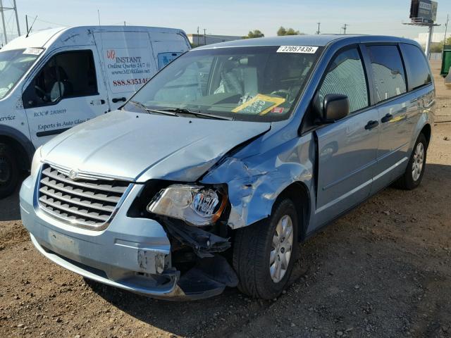 2A8HR44H78R764809 - 2008 CHRYSLER TOWN & COU BLUE photo 2