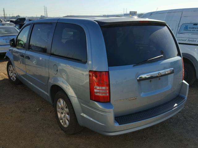 2A8HR44H78R764809 - 2008 CHRYSLER TOWN & COU BLUE photo 3