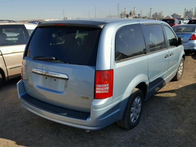 2A8HR44H78R764809 - 2008 CHRYSLER TOWN & COU BLUE photo 4