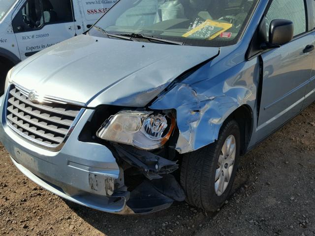 2A8HR44H78R764809 - 2008 CHRYSLER TOWN & COU BLUE photo 9