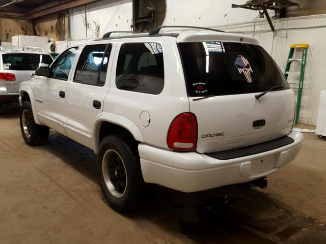 1B4HS28N51F522482 - 2001 DODGE DURANGO WHITE photo 3