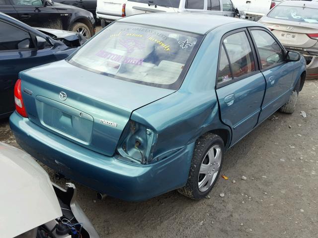 JM1BJ225510435012 - 2001 MAZDA PROTEGE LX GREEN photo 4