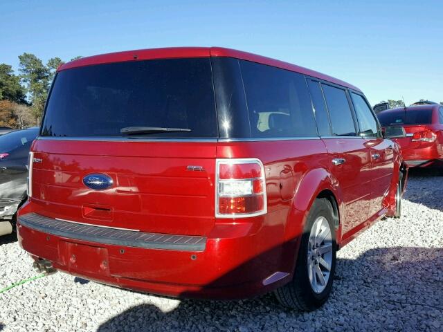 2FMGK5CC1ABA58156 - 2010 FORD FLEX SEL RED photo 4