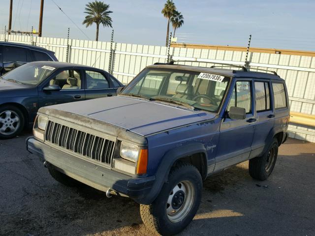 1J4FJ28S3RL239962 - 1994 JEEP CHEROKEE S BLUE photo 2