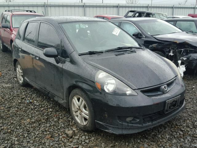 JHMGD37668S066128 - 2008 HONDA FIT SPORT BLACK photo 1