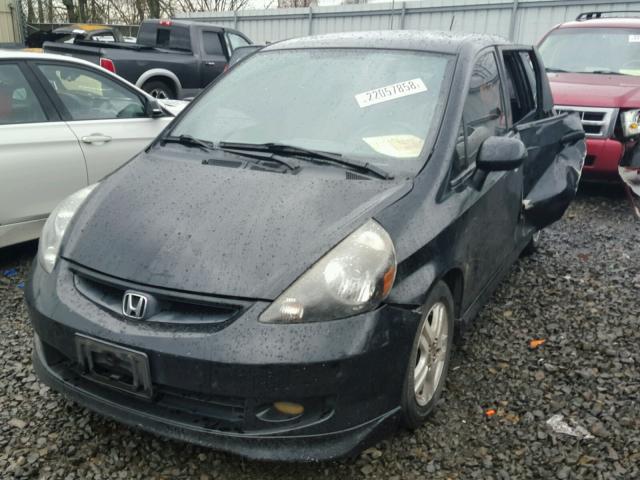 JHMGD37668S066128 - 2008 HONDA FIT SPORT BLACK photo 2