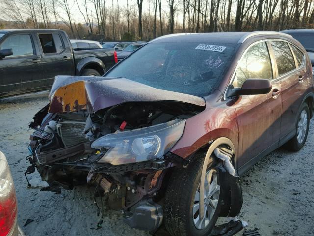 5J6RM4H70DL023653 - 2013 HONDA CR-V EXL MAROON photo 2