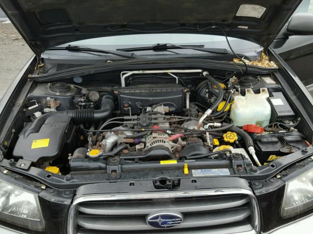 JF1SG65624H721826 - 2004 SUBARU FORESTER 2 BLACK photo 7