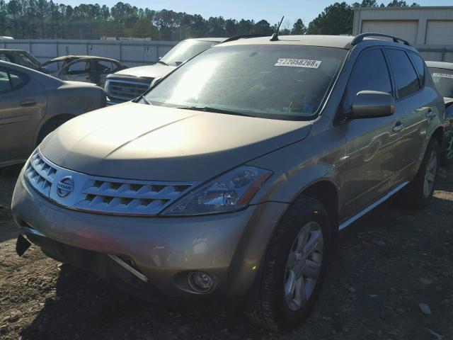 JN8AZ08T26W428980 - 2006 NISSAN MURANO SL GOLD photo 2