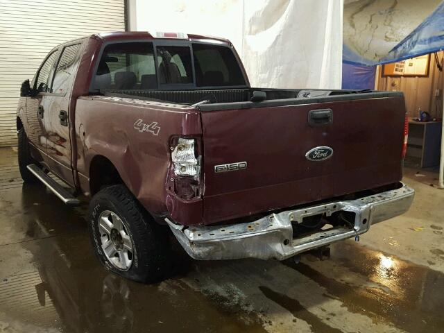 1FTPW14584KB01807 - 2004 FORD F150 SUPER BURGUNDY photo 9