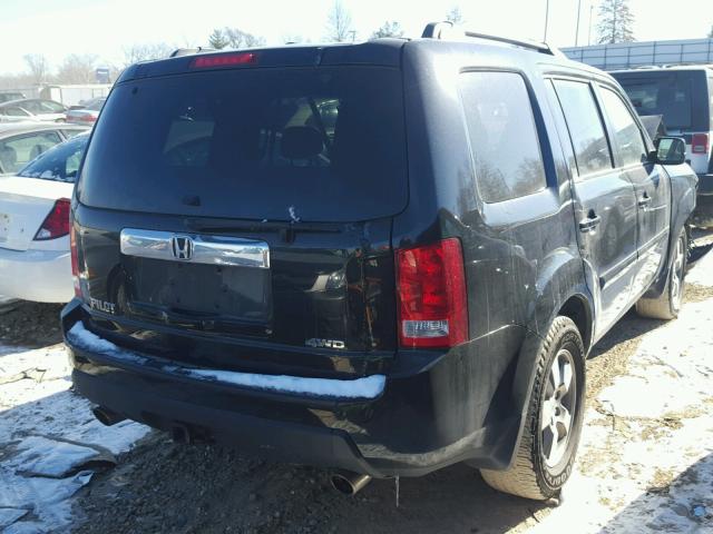 5FNYF4H72BB096826 - 2011 HONDA PILOT EXLN BLACK photo 4