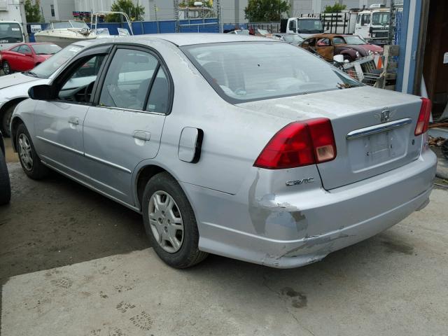 2HGES16572H594269 - 2002 HONDA CIVIC LX SILVER photo 3