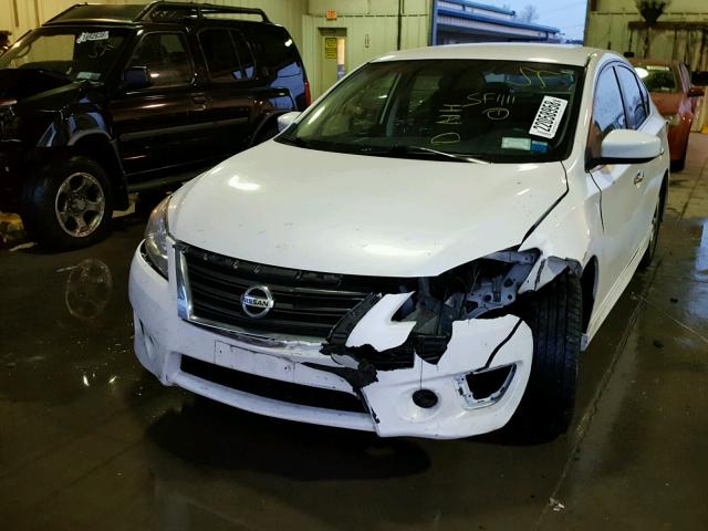 3N1AB7AP2EL641165 - 2014 NISSAN SENTRA S WHITE photo 9