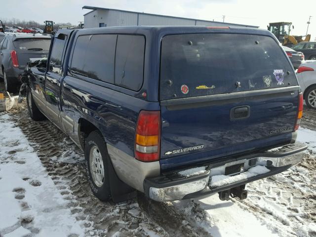 2GCEC19T021370565 - 2002 CHEVROLET SILVERADO BLUE photo 3