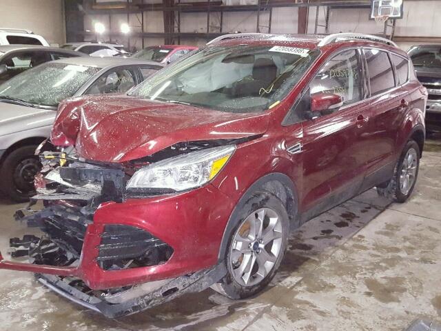 1FMCU9J91EUE22373 - 2014 FORD ESCAPE TIT RED photo 2