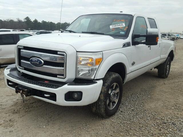 1FT8W3BT0BEC10839 - 2011 FORD F350 SUPER WHITE photo 2