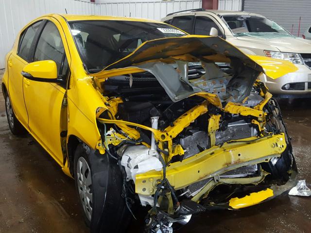 JTDKDTB35E1062002 - 2014 TOYOTA PRIUS C YELLOW photo 1