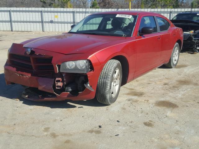 2B3KA43D79H599288 - 2009 DODGE CHARGER RED photo 2