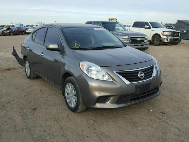 3N1CN7AP4EK466536 - 2014 NISSAN VERSA S GRAY photo 1