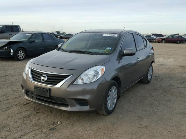 3N1CN7AP4EK466536 - 2014 NISSAN VERSA S GRAY photo 2