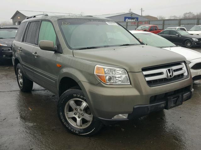 5FNYF18597B007791 - 2007 HONDA PILOT EXL GREEN photo 1