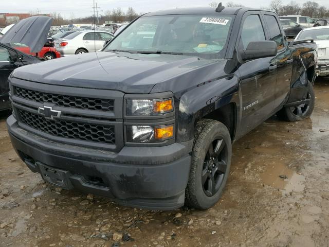 1GCVKPEH1FZ297503 - 2015 CHEVROLET SILVERADO BLACK photo 2