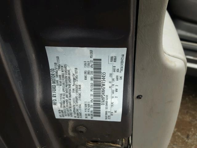 1FAHP34N47W154455 - 2007 FORD FOCUS ZX4 SILVER photo 10