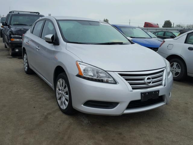 3N1AB7APXEY257864 - 2014 NISSAN SENTRA S SILVER photo 1