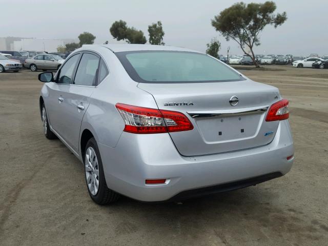 3N1AB7APXEY257864 - 2014 NISSAN SENTRA S SILVER photo 3