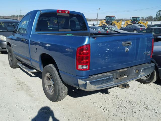 1D7HU16D05J554685 - 2005 DODGE RAM 1500 S BLUE photo 3