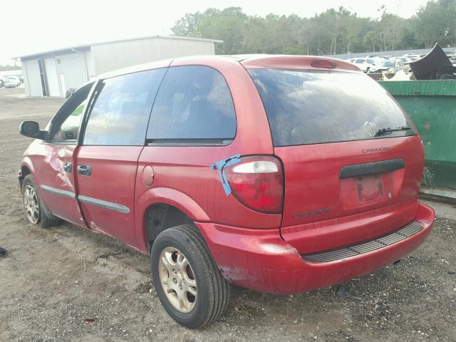 1D4GP25R03B305717 - 2003 DODGE CARAVAN SE RED photo 3