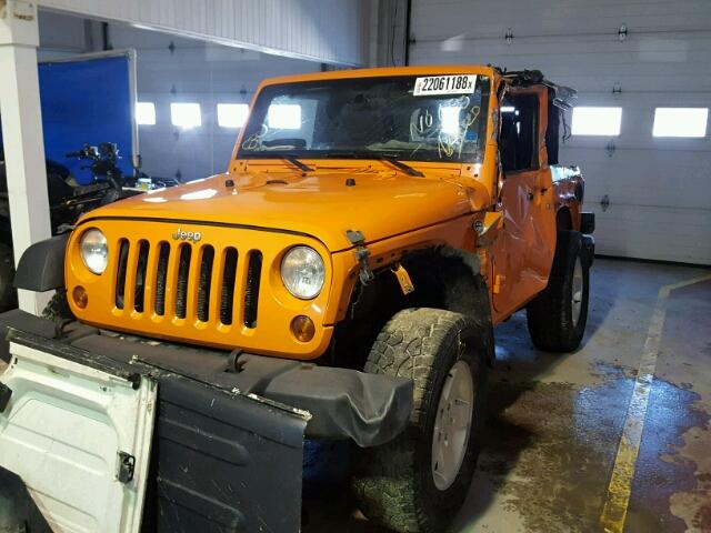 1C4AJWAG7CL179219 - 2012 JEEP WRANGLER S ORANGE photo 2