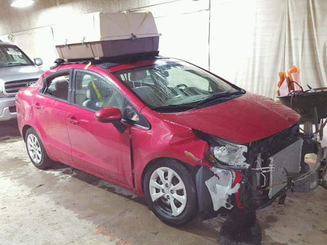 KNADM4A31C6075391 - 2012 KIA RIO LX RED photo 1